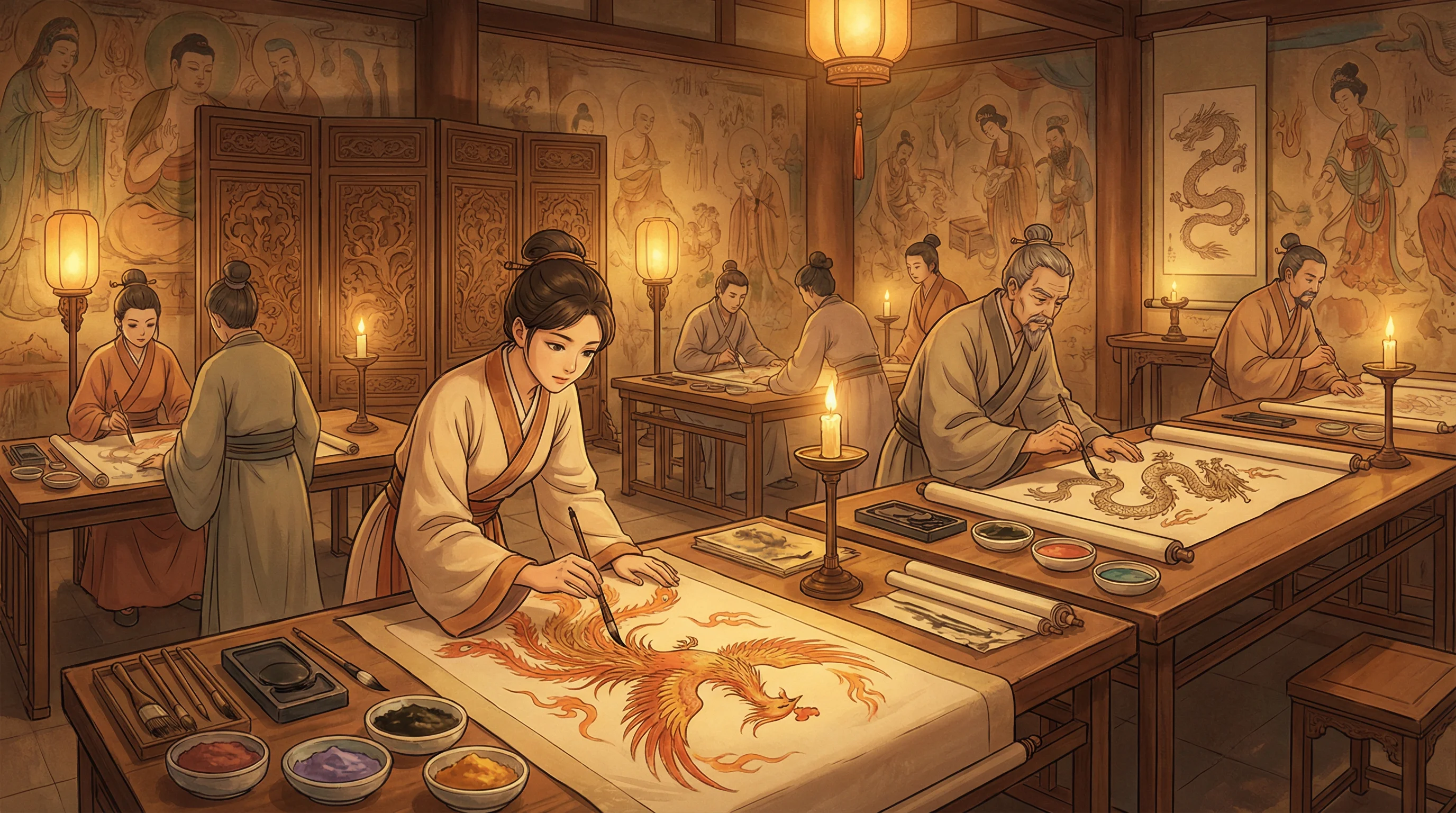 画师入驻 - 等不及在车里就来开始了 国风动漫画师